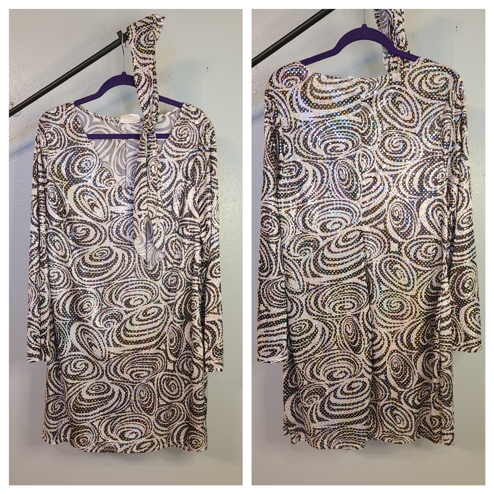 Disco! Multicolor Swirl Pattern Dress